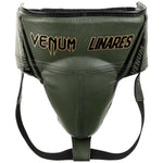 Protector inguinal de boxeo profesional Venum Edición Linares - Con velcro - Kaki/Negro/dorado