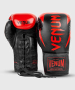 Guantes de Boxeo profesional Venum Hammer â€? Cordones - Negro/Rojo Foto 3