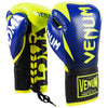 Guantes de boxeo profesional Venum Hammer Edici??n Loma - Con cordones - Azul/Amarillo Foto 1