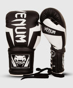 Guantes de Boxeo Venum Elite - Con cordones - Negro/Blanco Foto 2