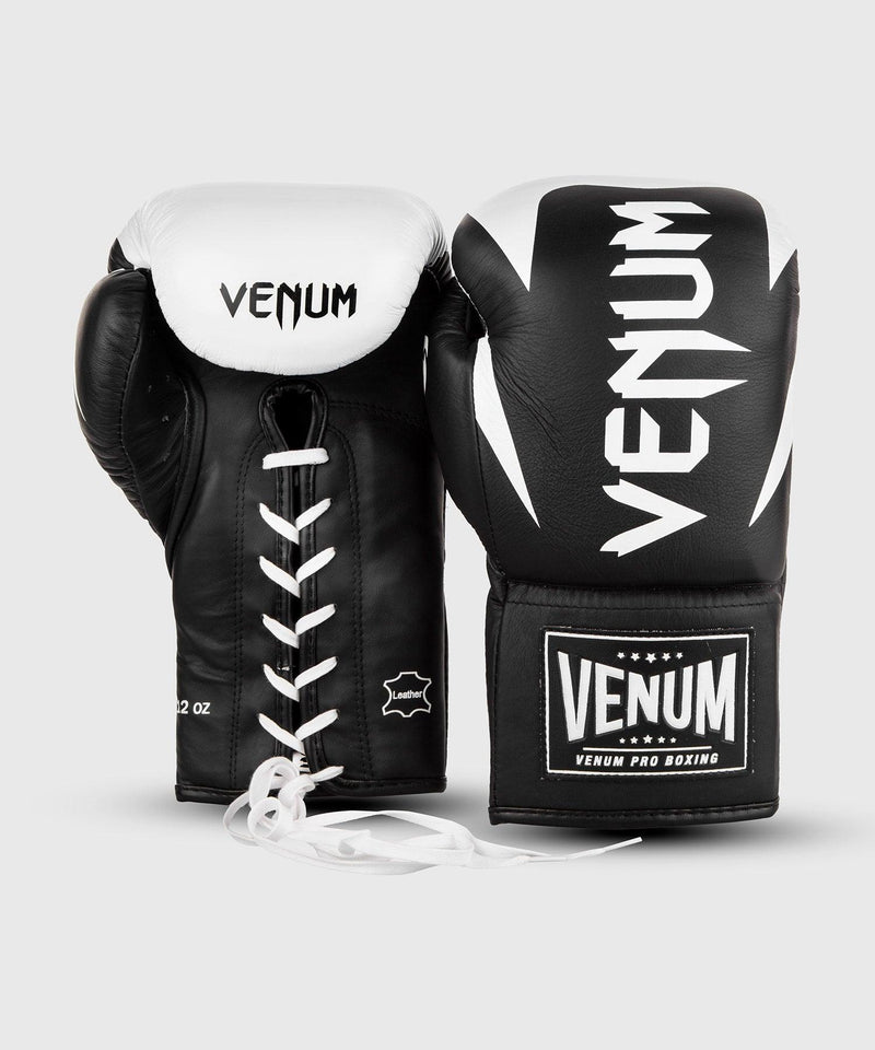 Guantes de Boxeo profesional Venum Hammer â€? Cordones - Negro/Blanco Foto 3