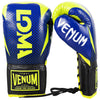 Guantes de boxeo profesional Venum Hammer Edici??n Loma - Con cordones - Azul/Amarillo Foto 2