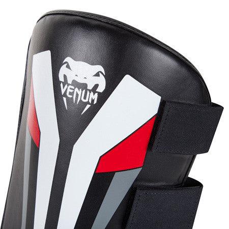 Protector de piernas Venum Elite - Par - Negro/Hielo/Rojo Foto 5