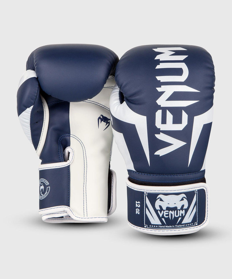 Guantes de Boxeo Venum Elite - Blanco/Azul Marino Foto 2