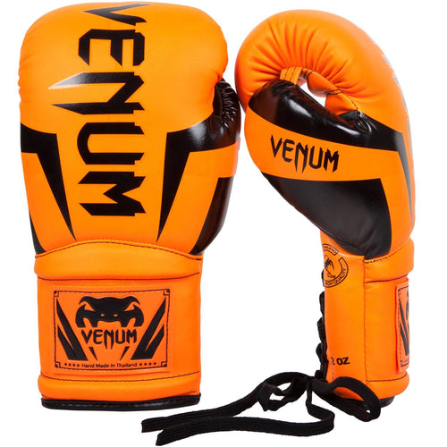 Guantes de Boxeo Venum Elite con cordones - Naranja Fluo Foto 1