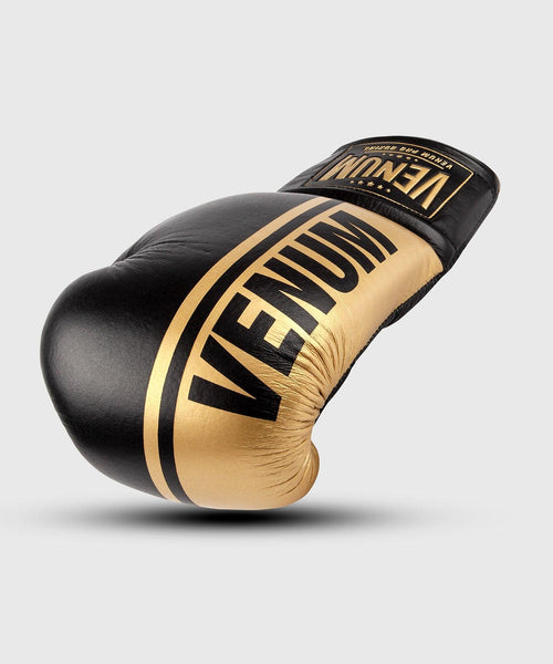 Guantes de Boxeo profesional Venum Shield â€? cordones - Negro/Oro Foto 1