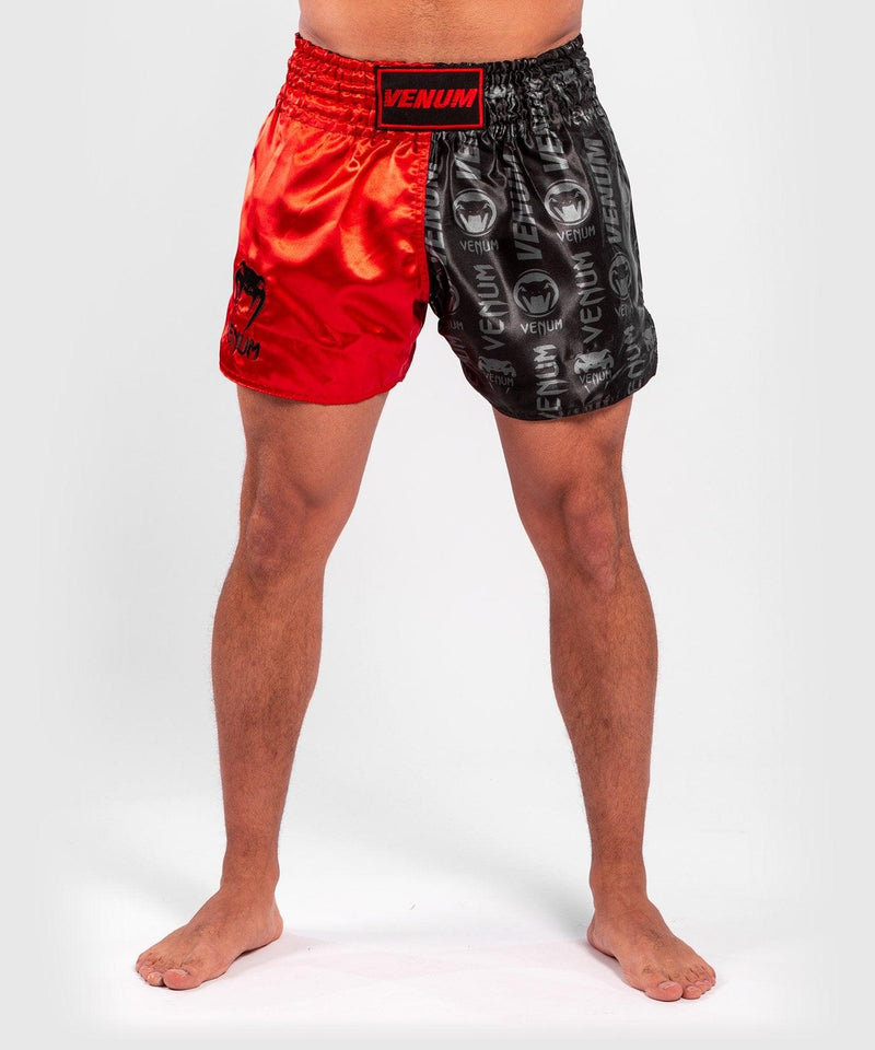 Pantalones cortos Venum Logos Muay Thai - Negro/Rojo Foto 1